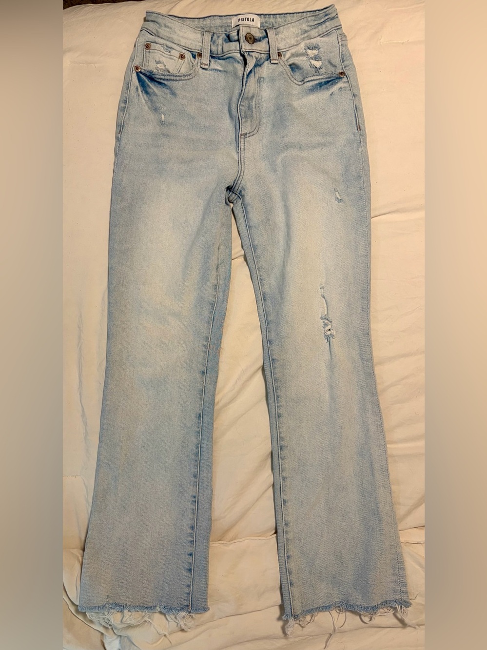 Pistola Lennon High Rise Crop Bootcut Jeans Hilov Wash Size 25
